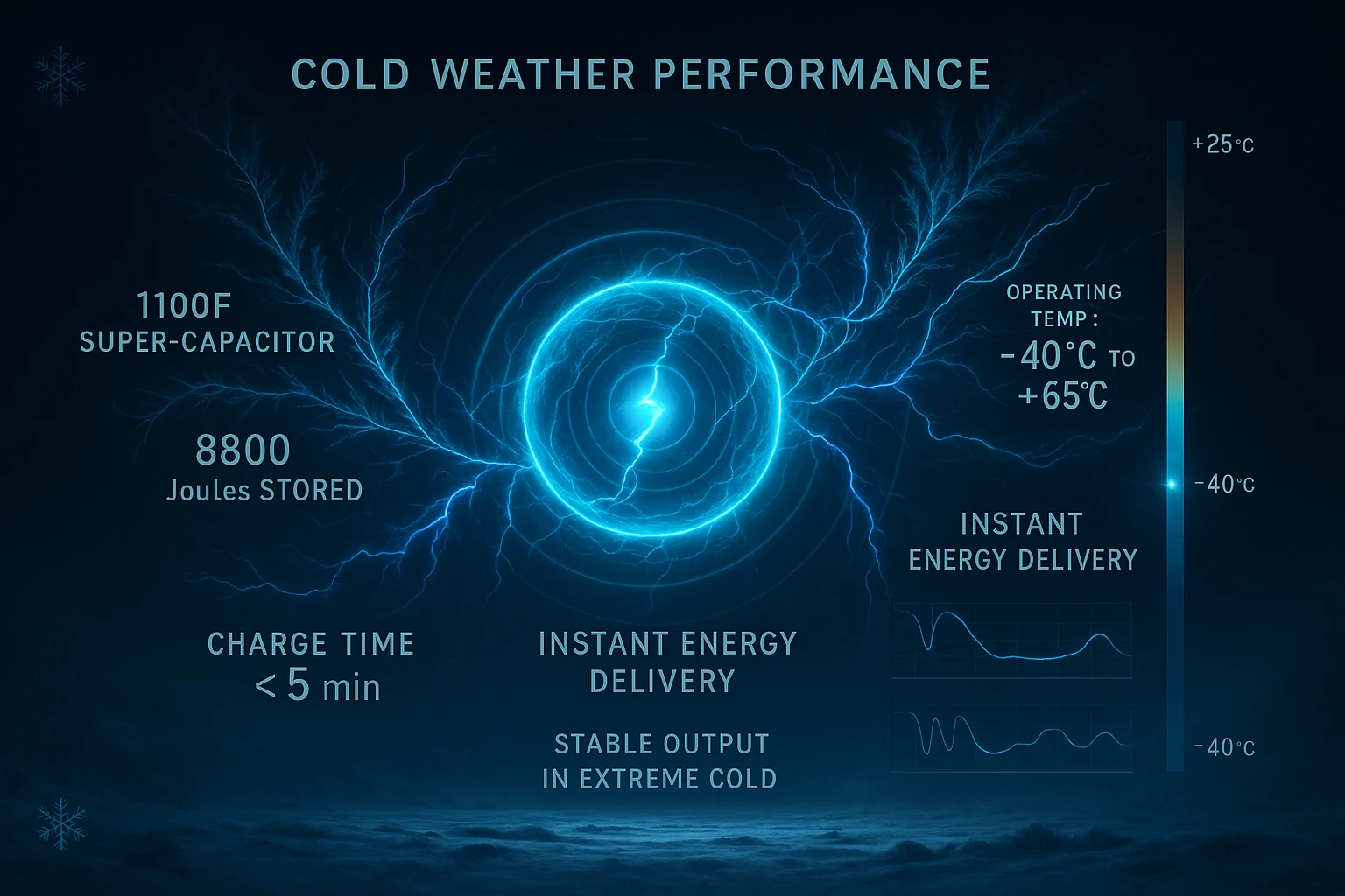 supercapacitor cold weather performance