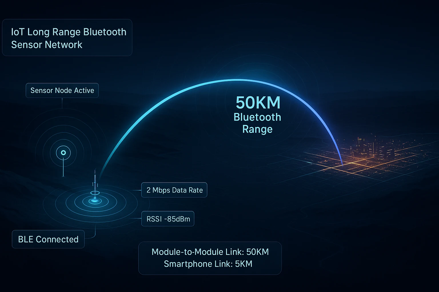 IoT long range bluetooth sensor
