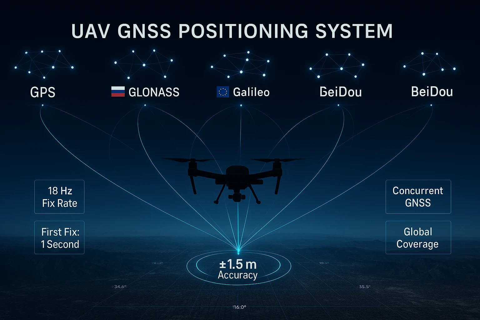 UAV GNSS positioning module