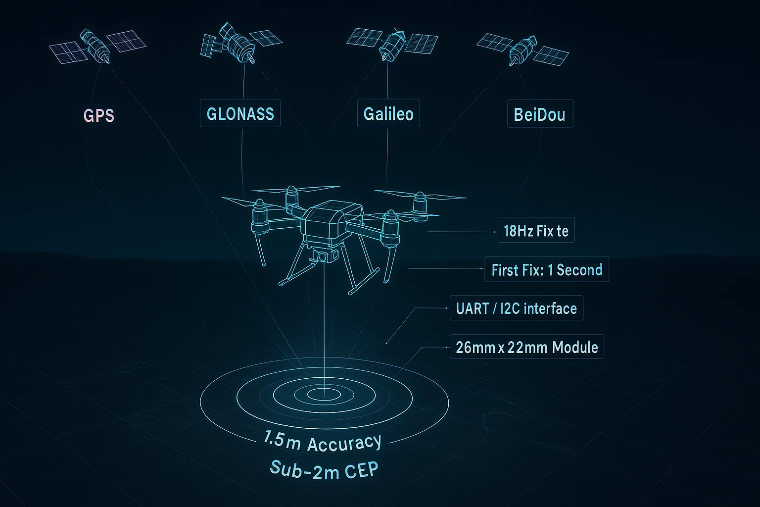 precision landing GPS module drone