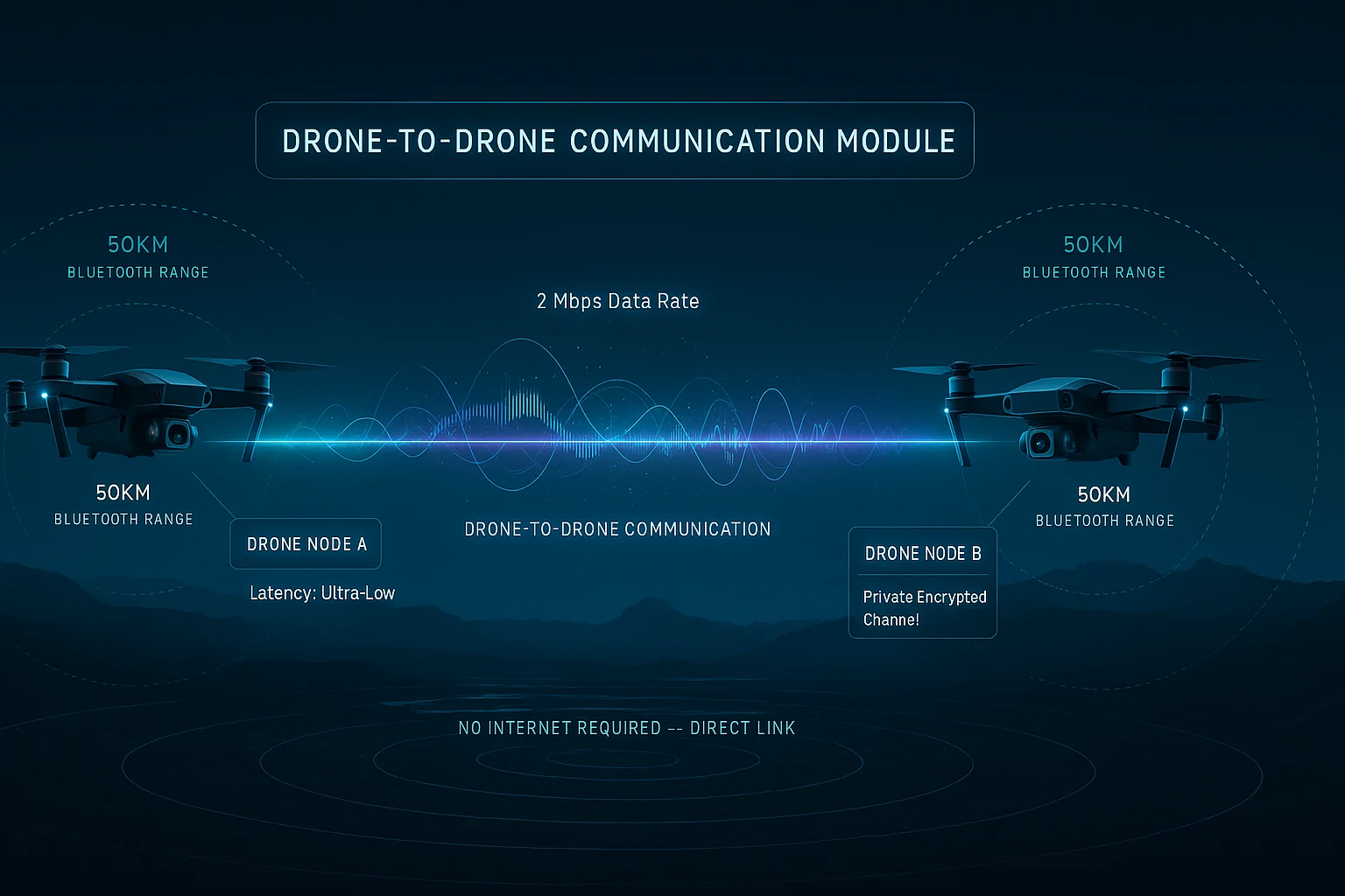 drone to drone communication module