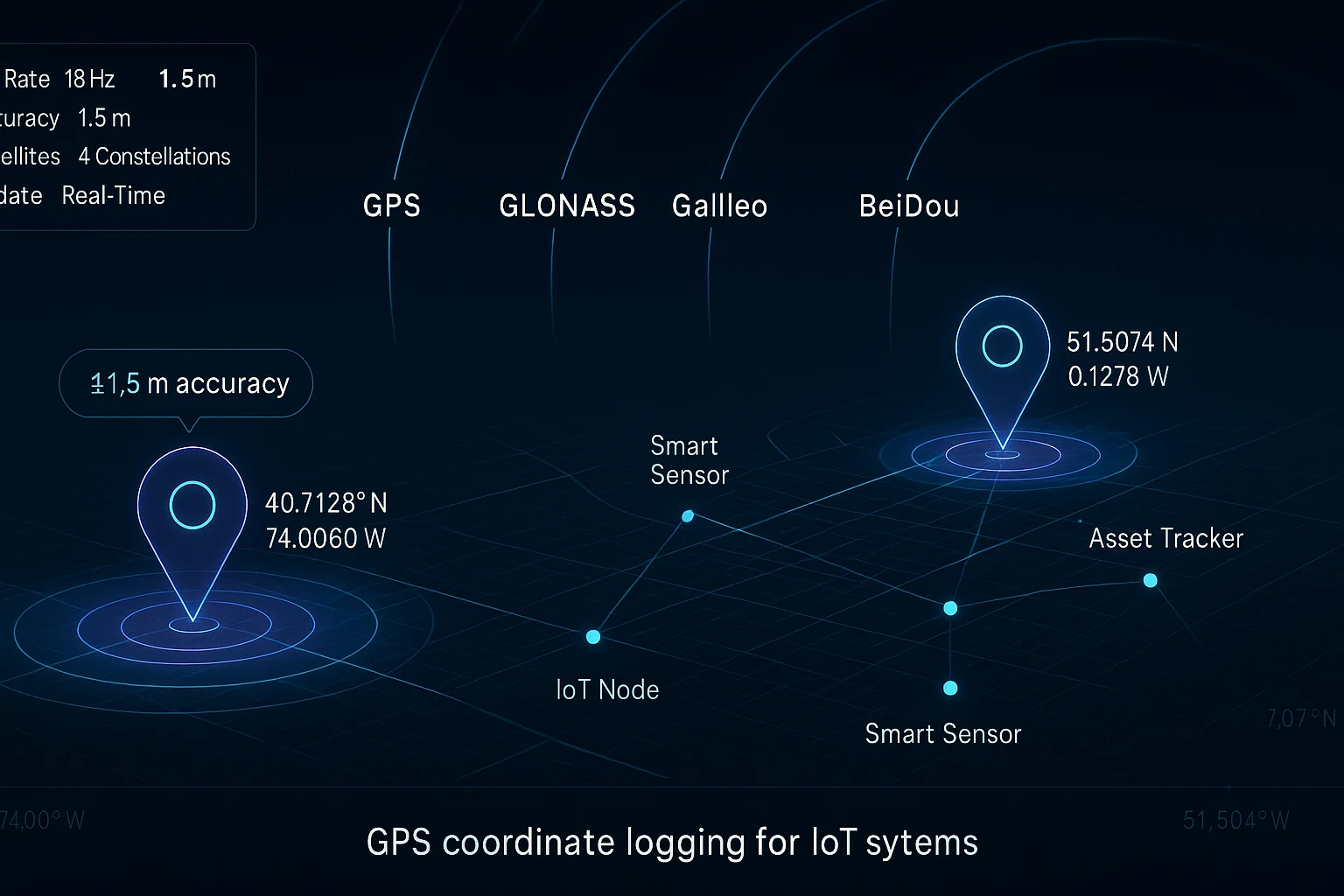 GPS coordinate logging IoT