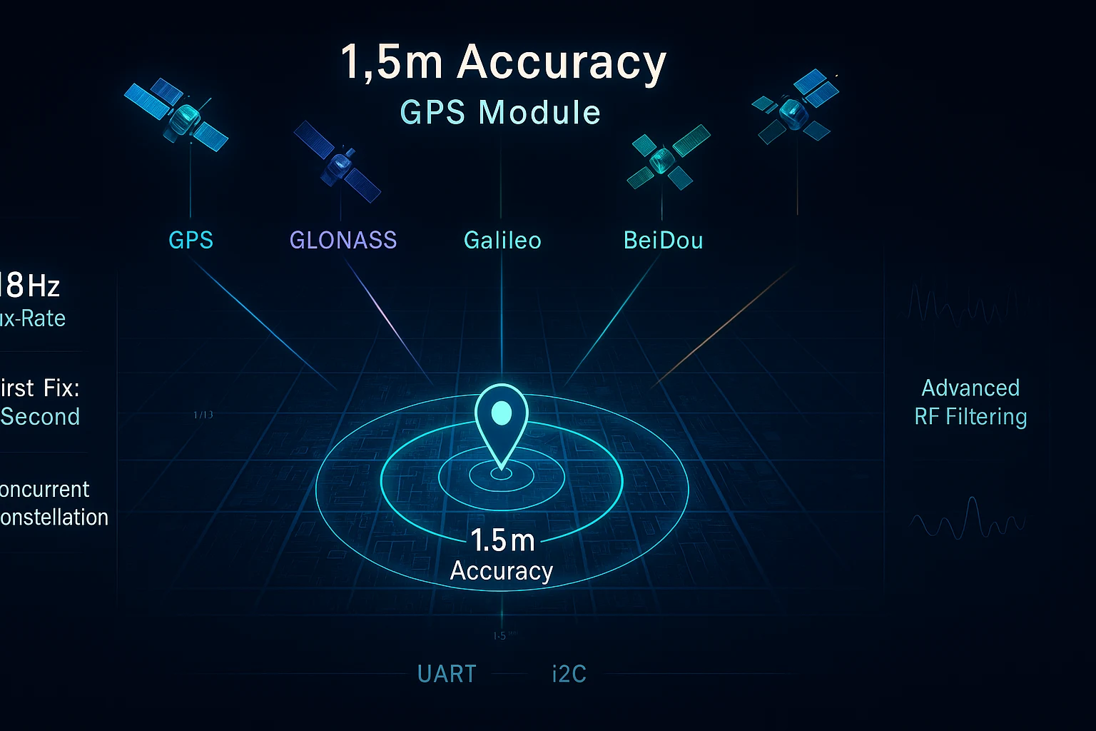 1.5m accuracy GPS module