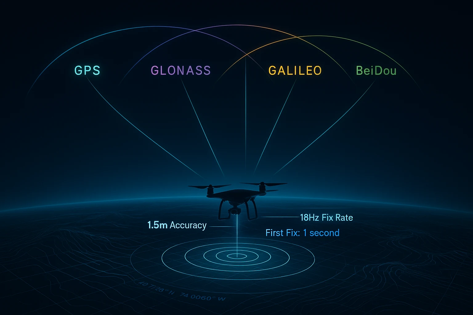 GNSS module for drones