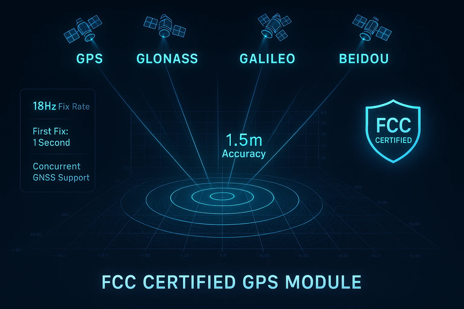 FCC certified GPS module