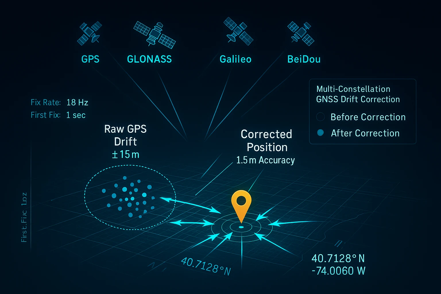 GPS drift correction module