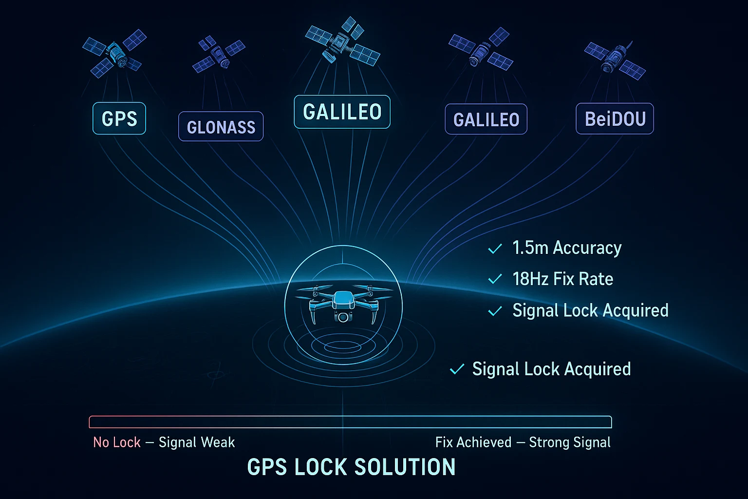 GPS not locking drone solution