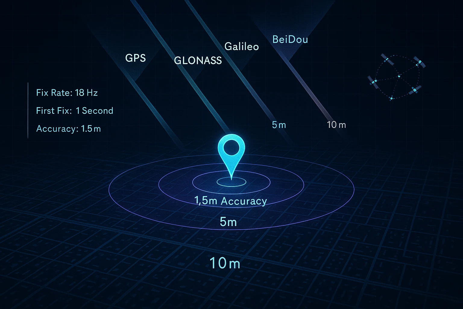 GPS accuracy 1 meter module