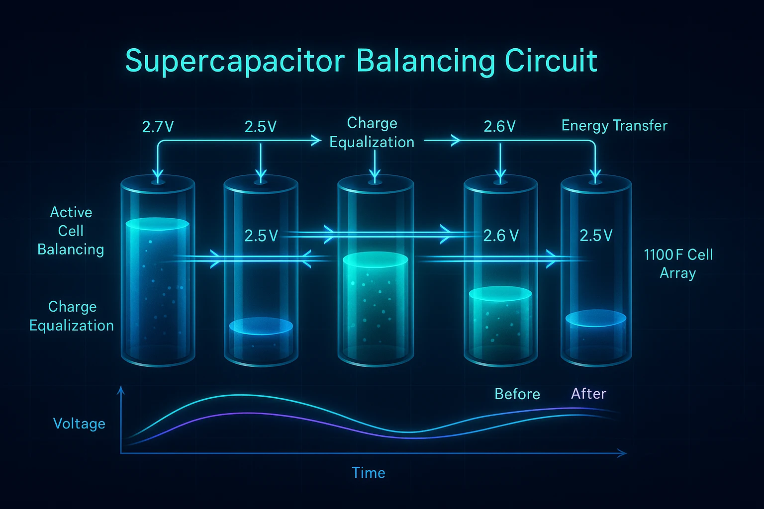 supercapacitor balancing circuit
